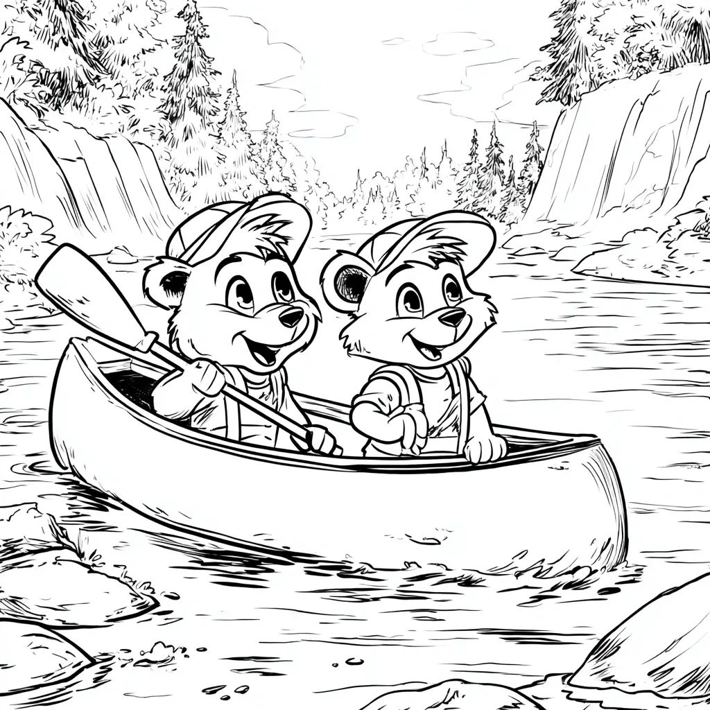 Dibujo de disfrutando en el bote para colorear Dibujo de disfrutando en el bote para colorear