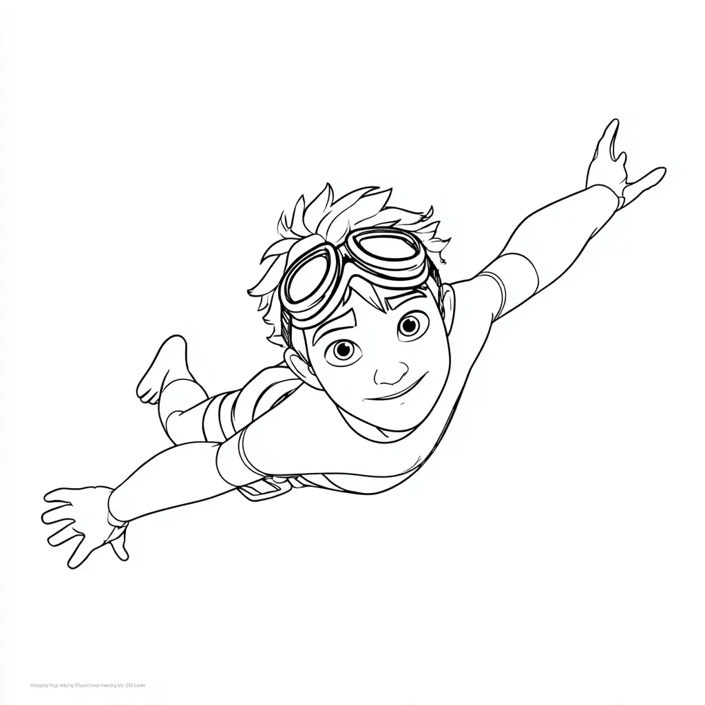 Dibujo de buceando con estilo para colorear Dibujo de buceando con estilo para colorear