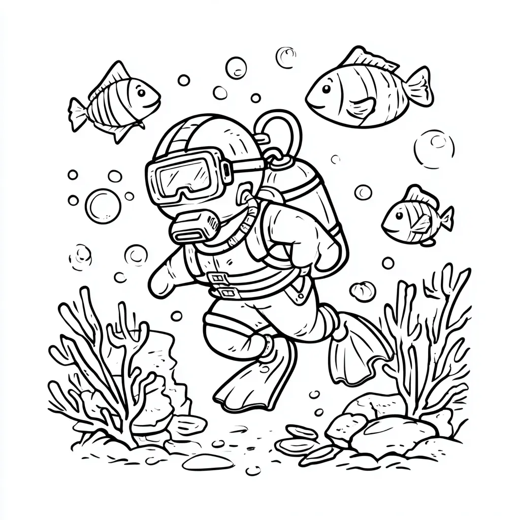 Dibujo de descubriendo el océano para colorear Dibujo de descubriendo el océano para colorear