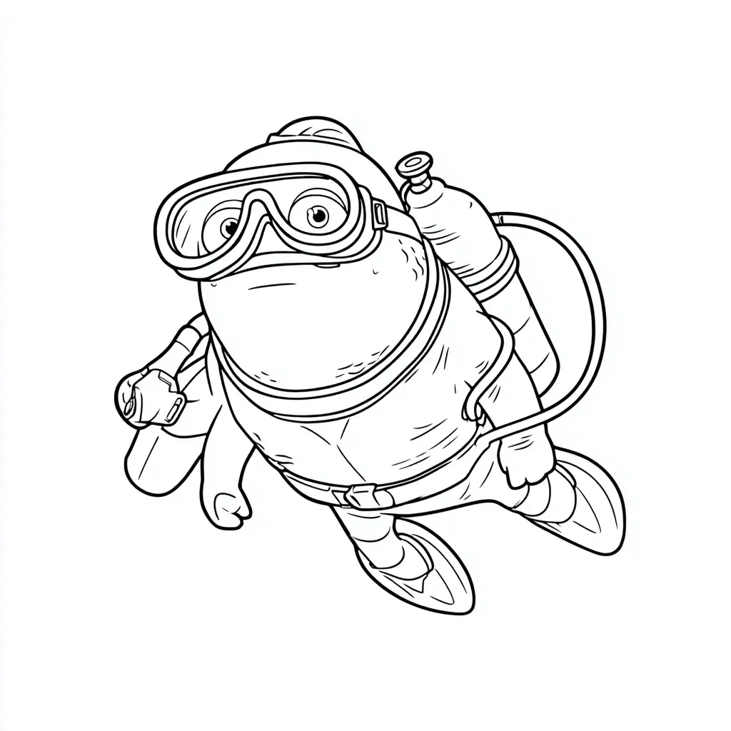 Dibujo de misión submarina para colorear Dibujo de misión submarina para colorear