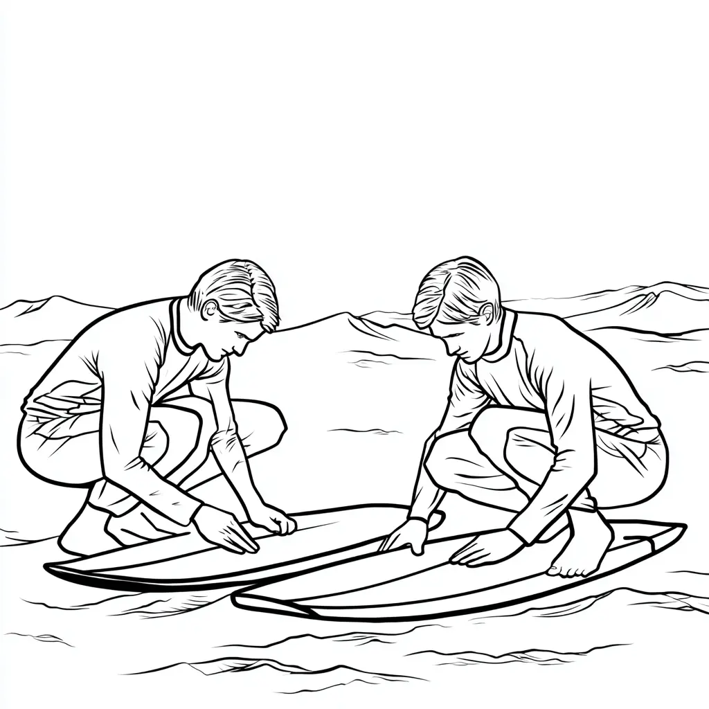Dibujo de preparando los tablones para colorear Dibujo de preparando los tablones para colorear