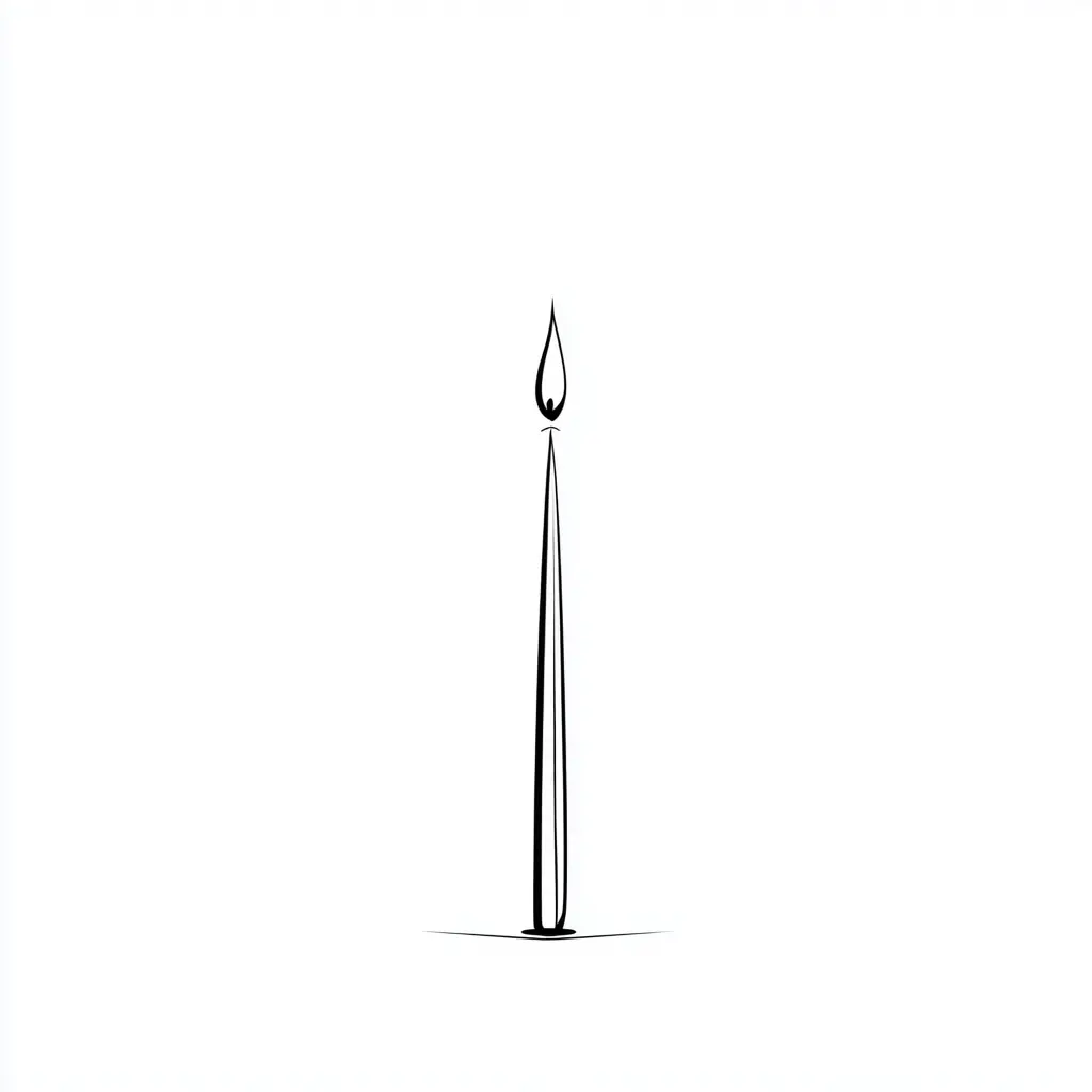Dibujo de vela fina para colorear Dibujo de vela fina para colorear