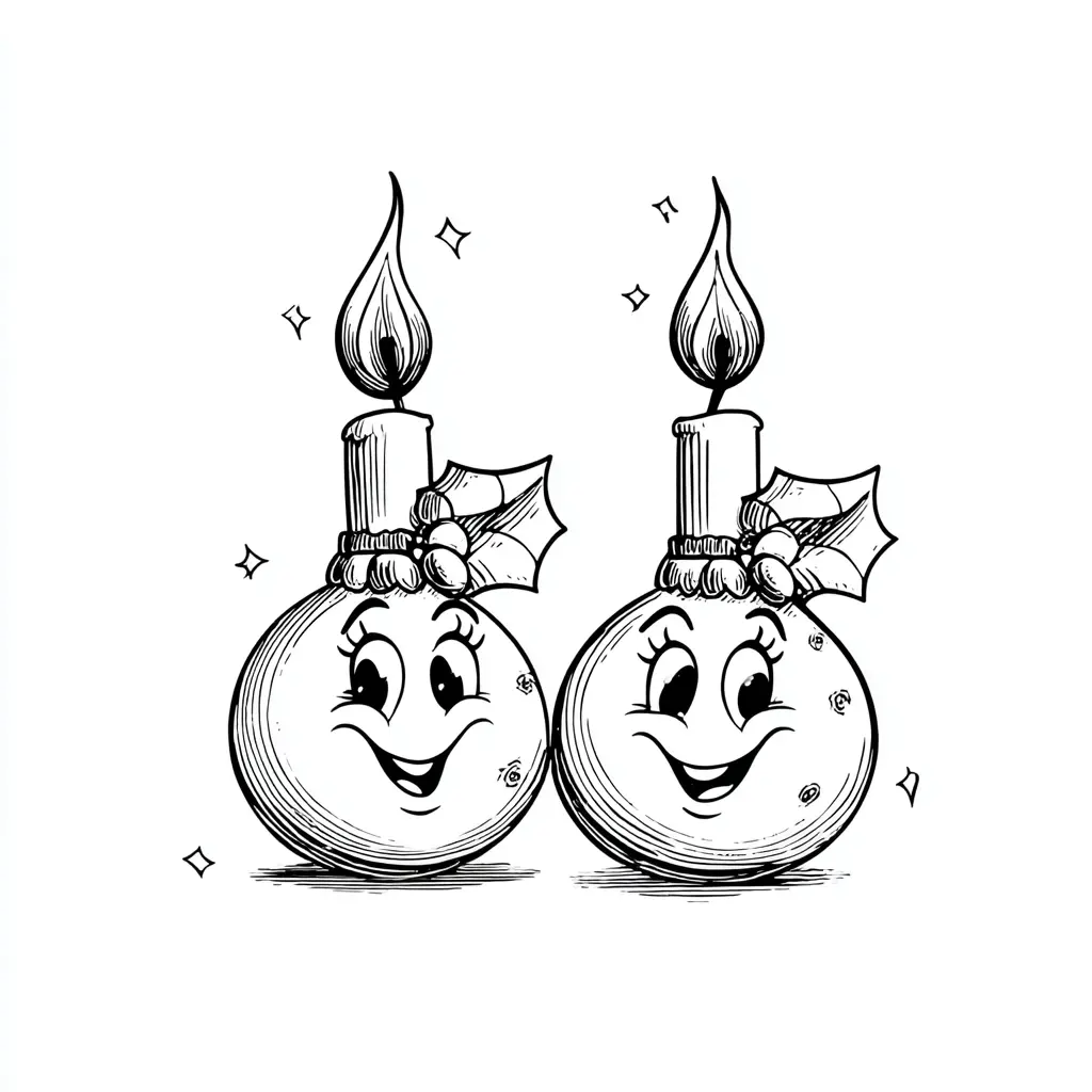 Dibujo de la fiesta de las velas para colorear Dibujo de la fiesta de las velas para colorear