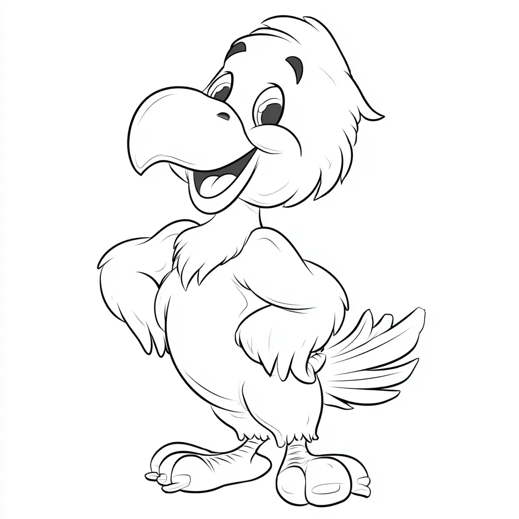 Dibujo de viñeta de águila para colorear