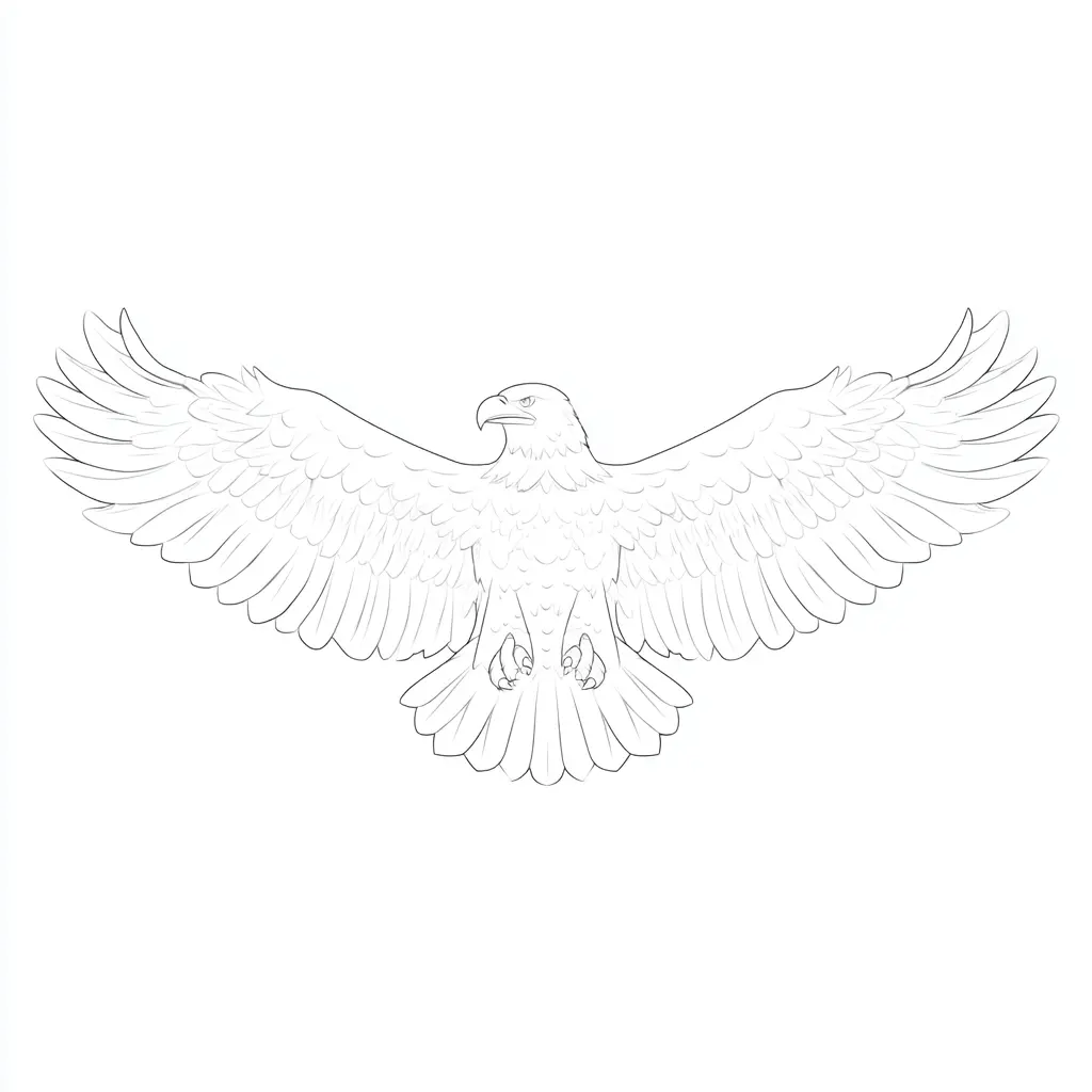Dibujo de águila planeadora para colorear