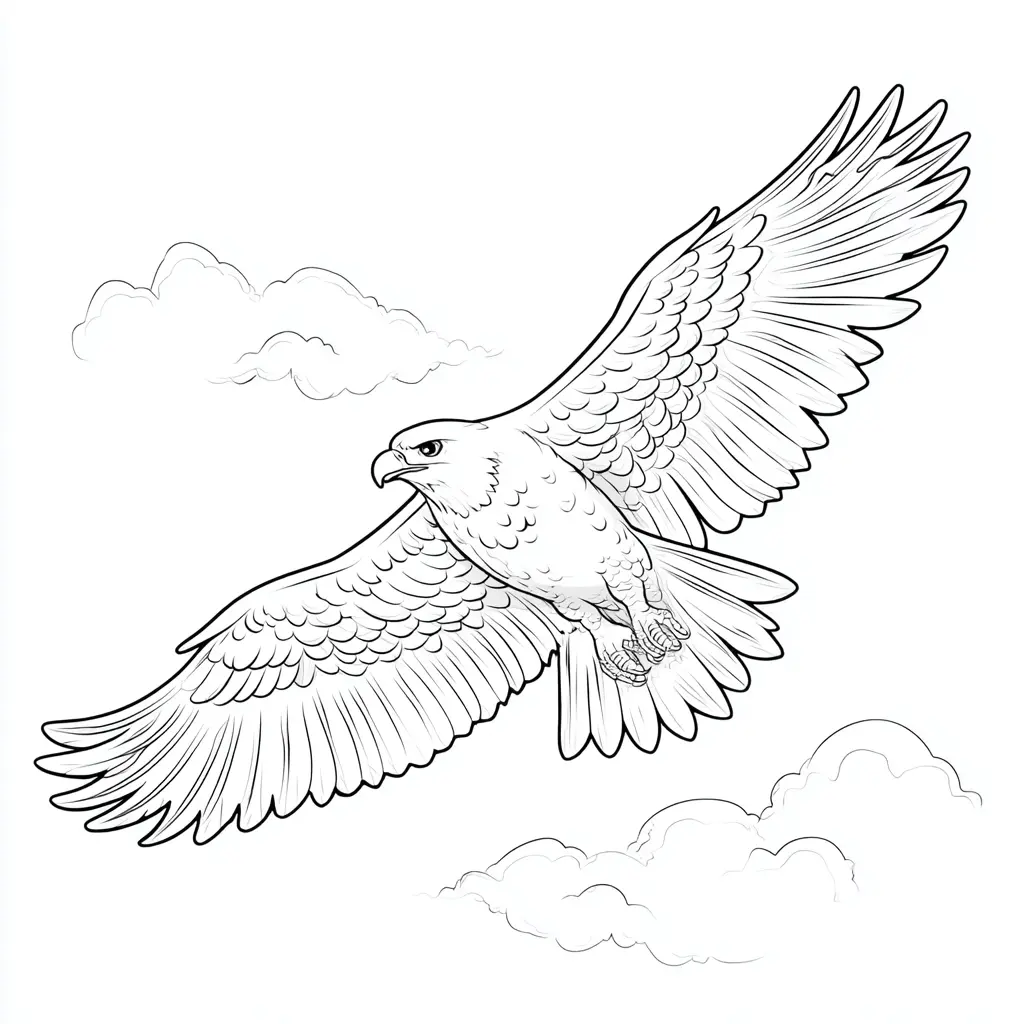 Dibujo de águila majestuosa para colorear