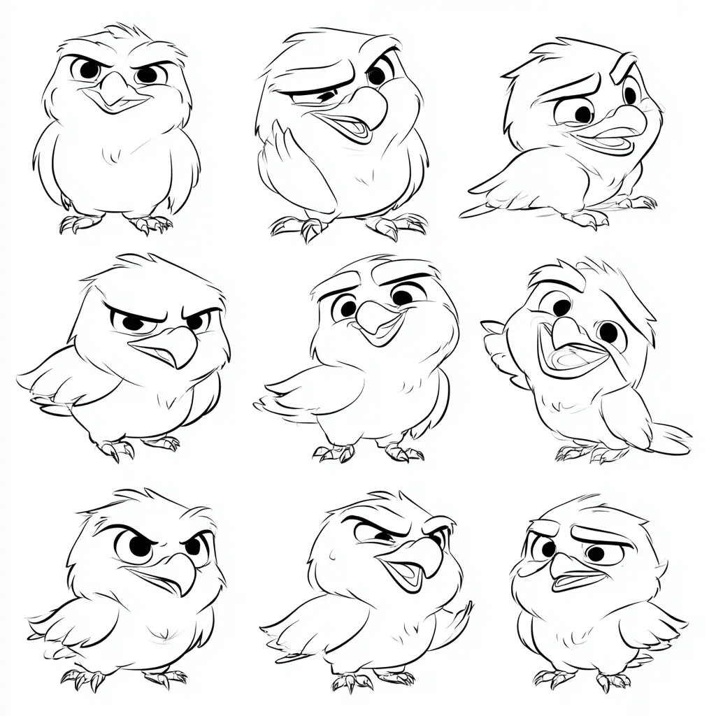 Dibujo de poses de dibujos de águila para colorear