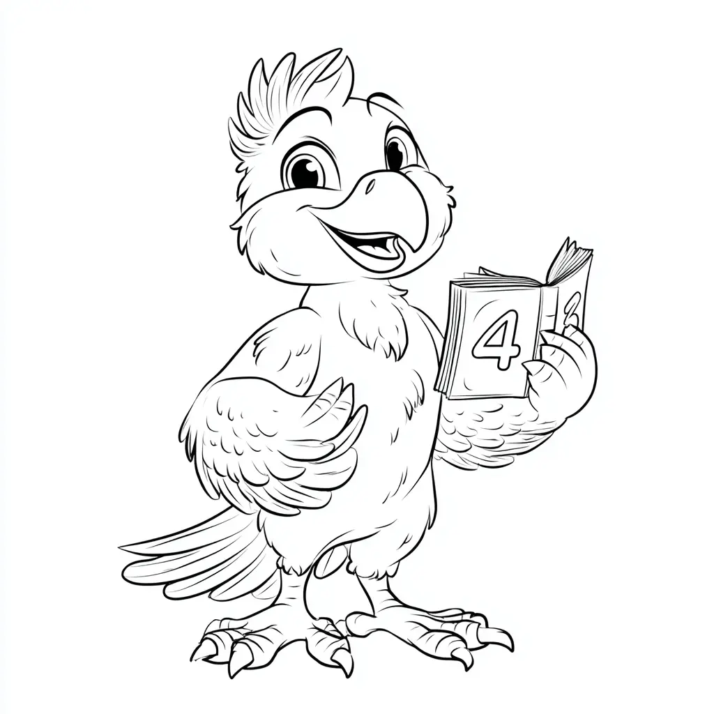 Dibujo de águila de cuentos para colorear