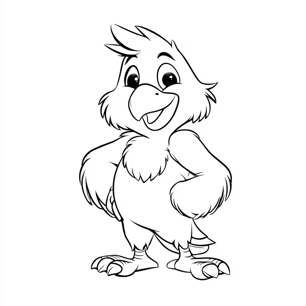 Dibujo de águila graciosa de dibujos para colorear