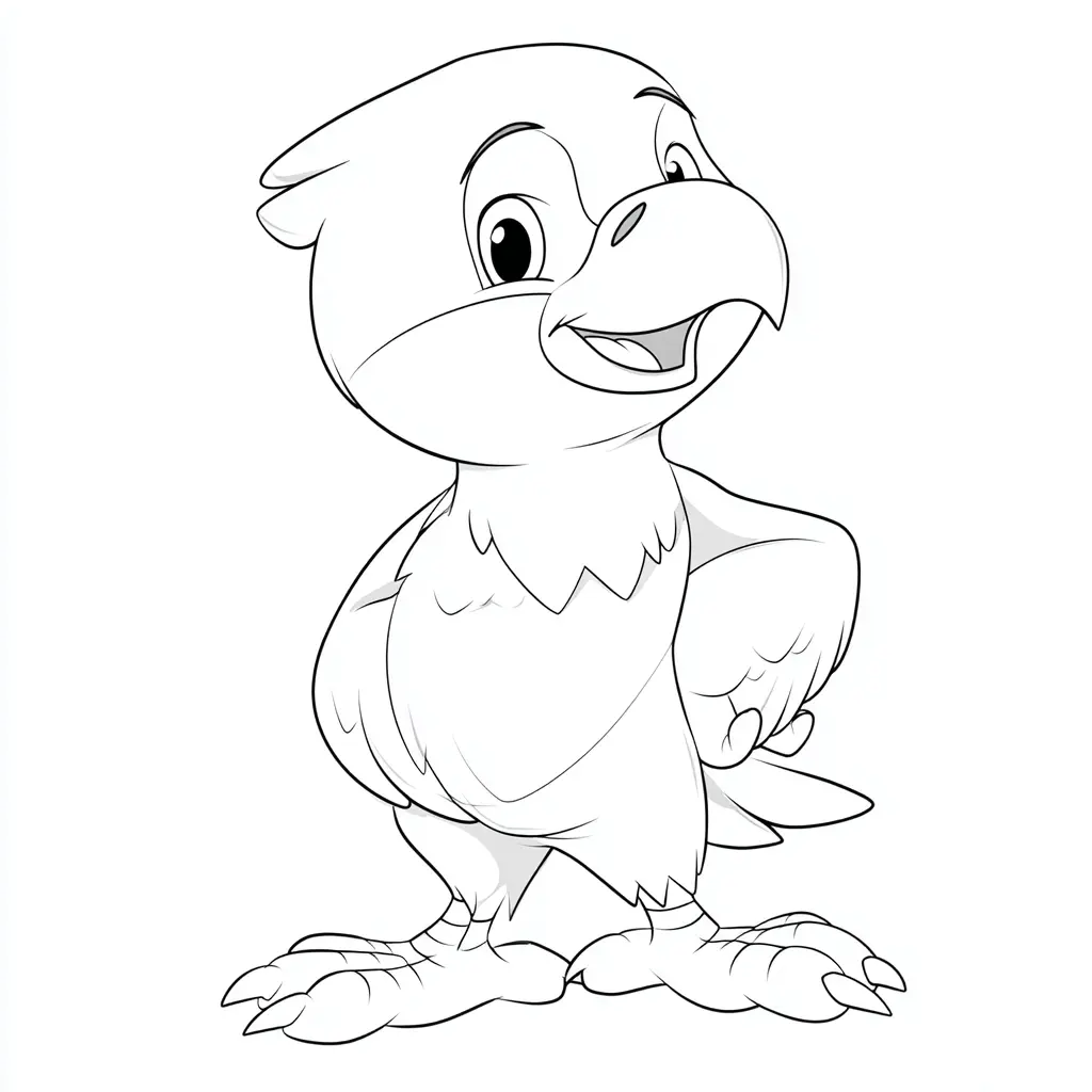 Dibujo de aguilucho sonriente para colorear
