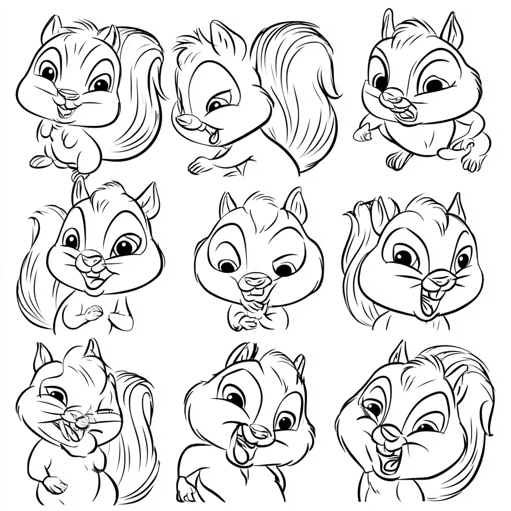 Dibujo de figuras de dibujos de ardilla para colorear Dibujo de figuras de dibujos de ardilla para colorear