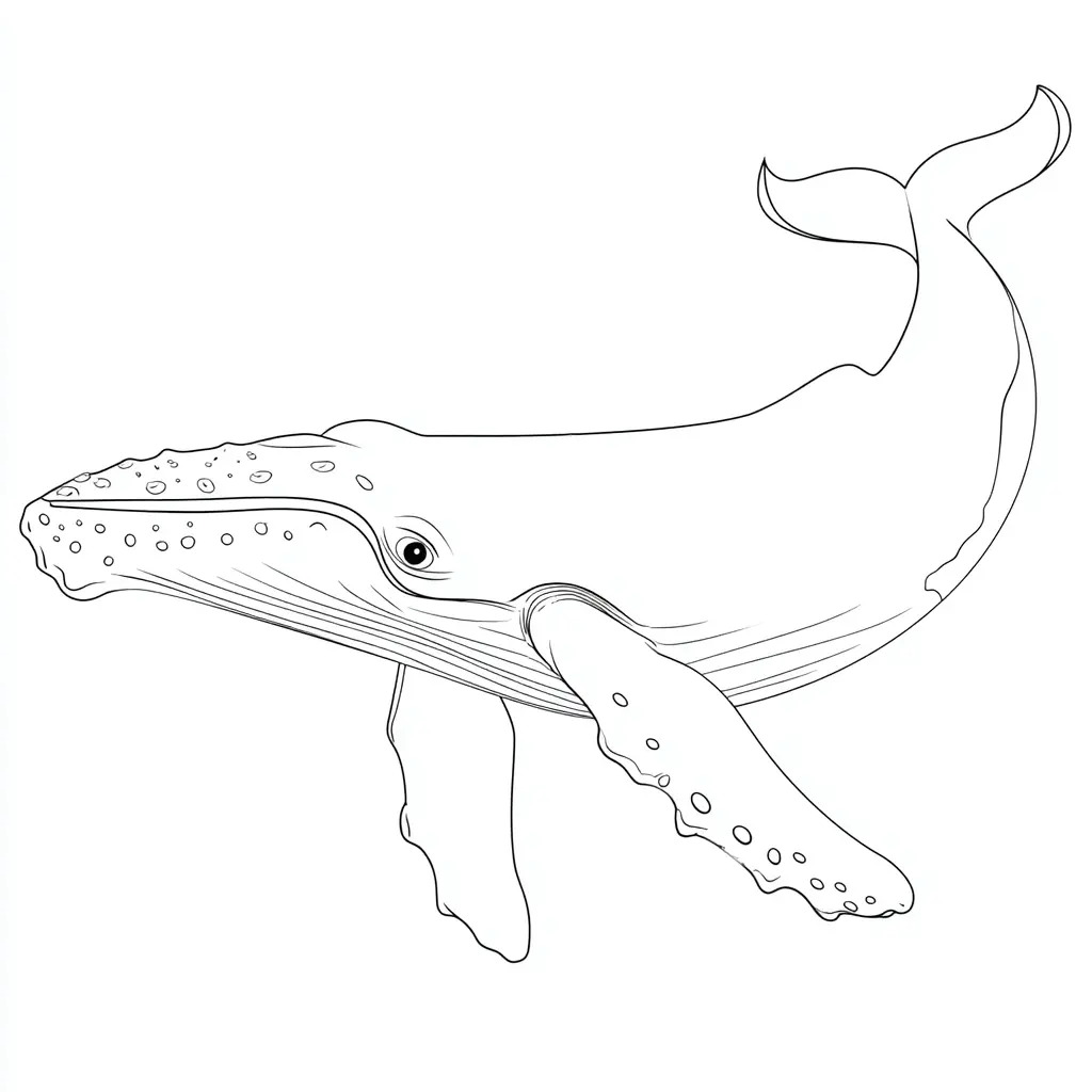 Dibujo de ballena jorobada para colorear Dibujo de ballena jorobada para colorear
