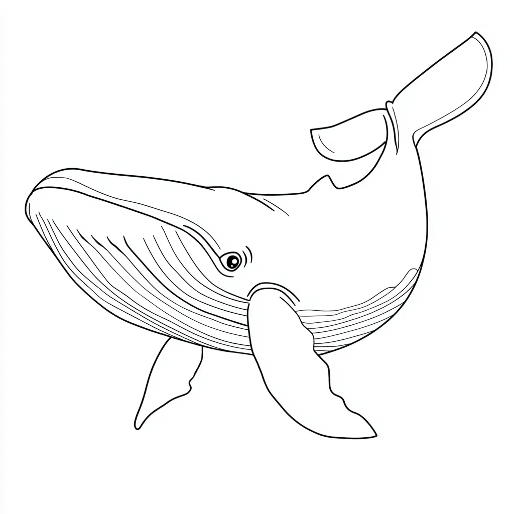Dibujo de ballena del océano para colorear Dibujo de ballena del océano para colorear