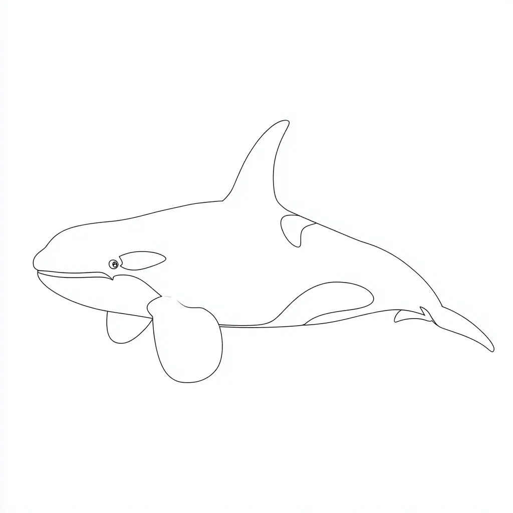 Dibujo de perfil de orca para colorear Dibujo de perfil de orca para colorear