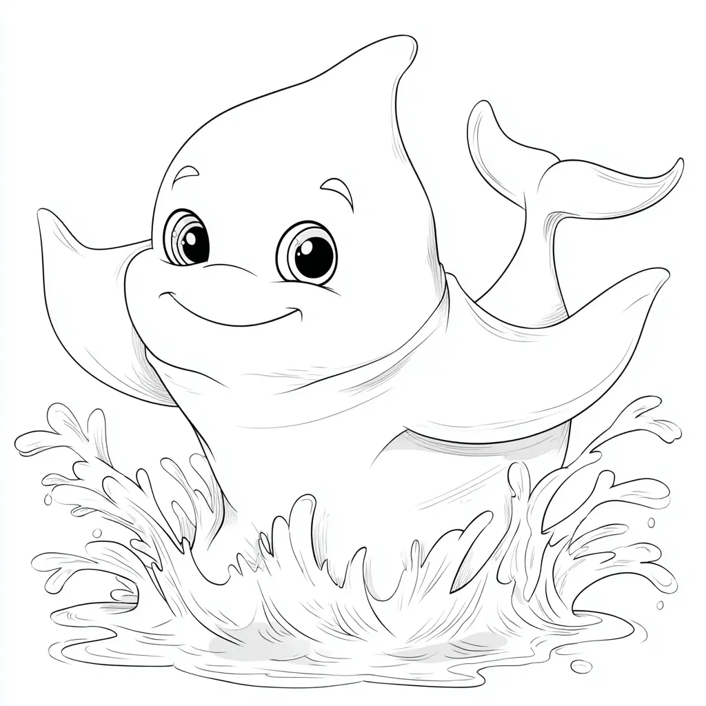 Dibujo de ballena fantasma de dibujos para colorear Dibujo de ballena fantasma de dibujos para colorear