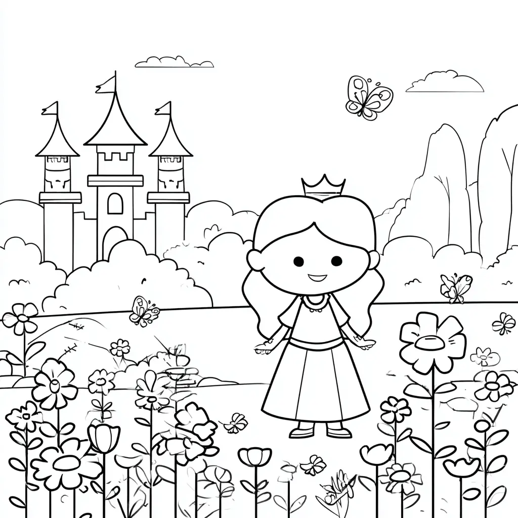 Dibujo de el castillo de la princesita para colorear Dibujo de el castillo de la princesita para colorear