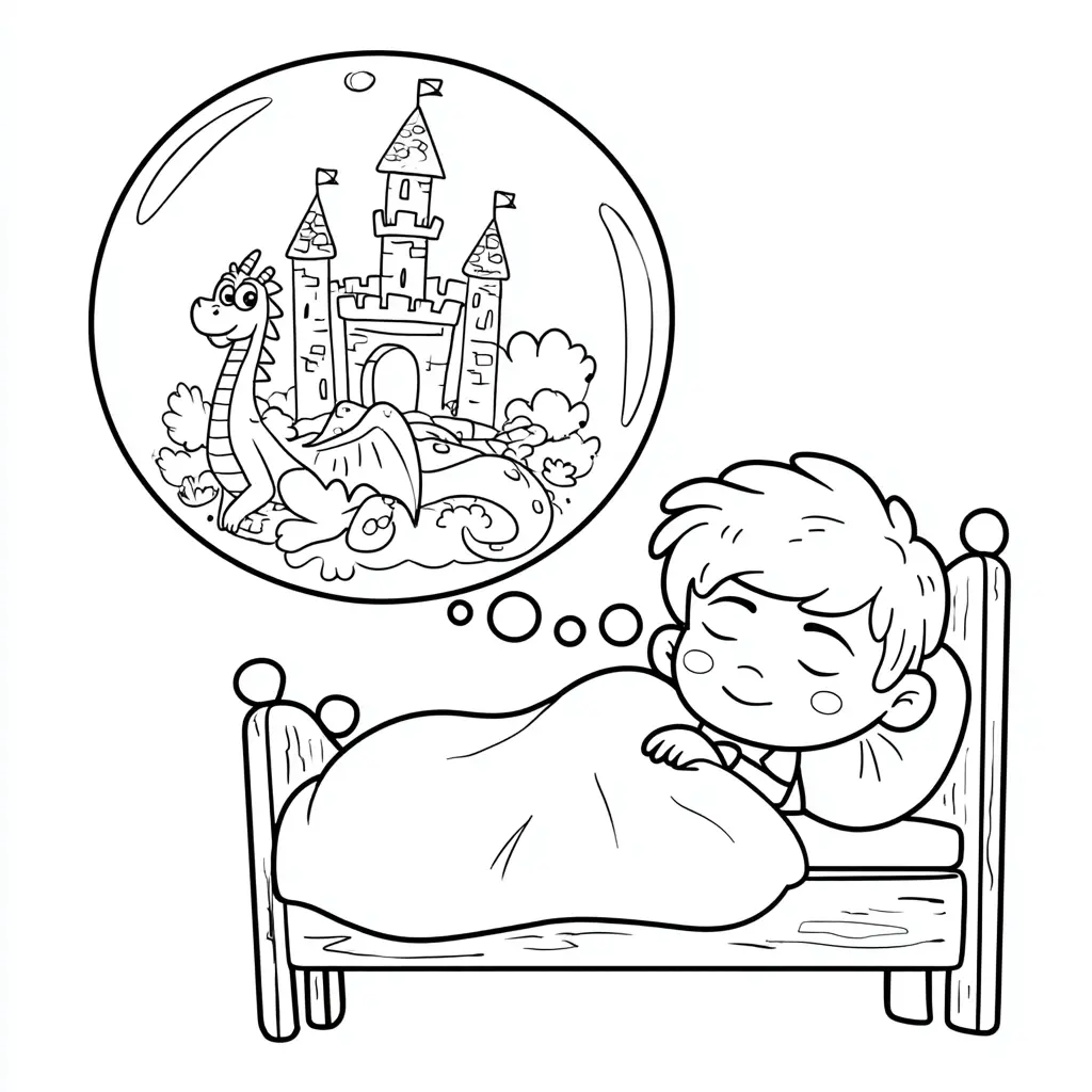 Dibujo de el sueño del castillo encantado para colorear Dibujo de el sueño del castillo encantado para colorear