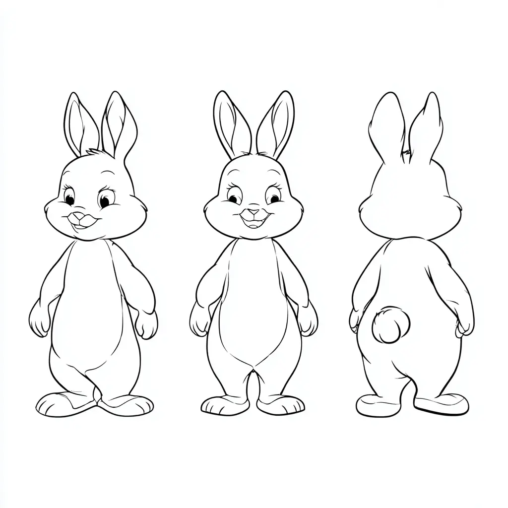 Dibujo de diseños de conejo para colorear Dibujo de diseños de conejo para colorear