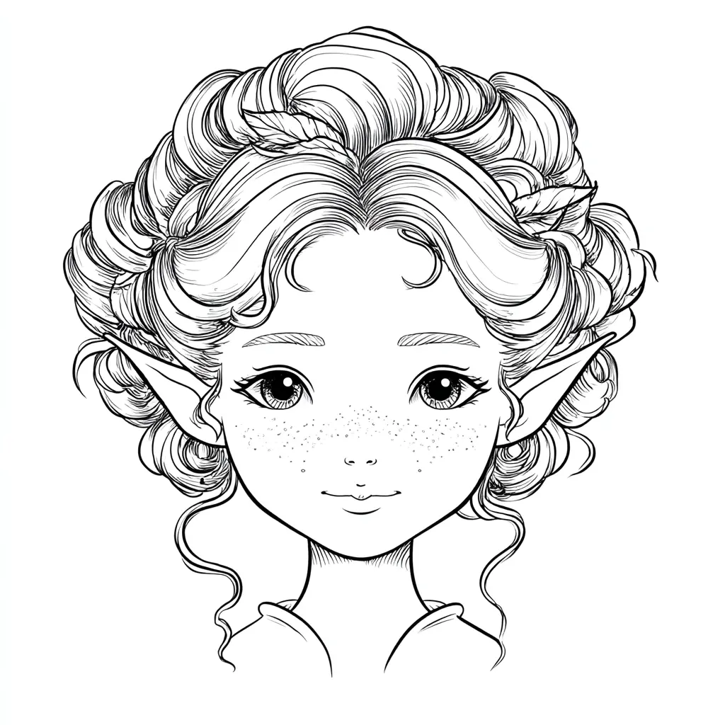 Dibujo de rostro estilo vintage para colorear Dibujo de rostro estilo vintage para colorear