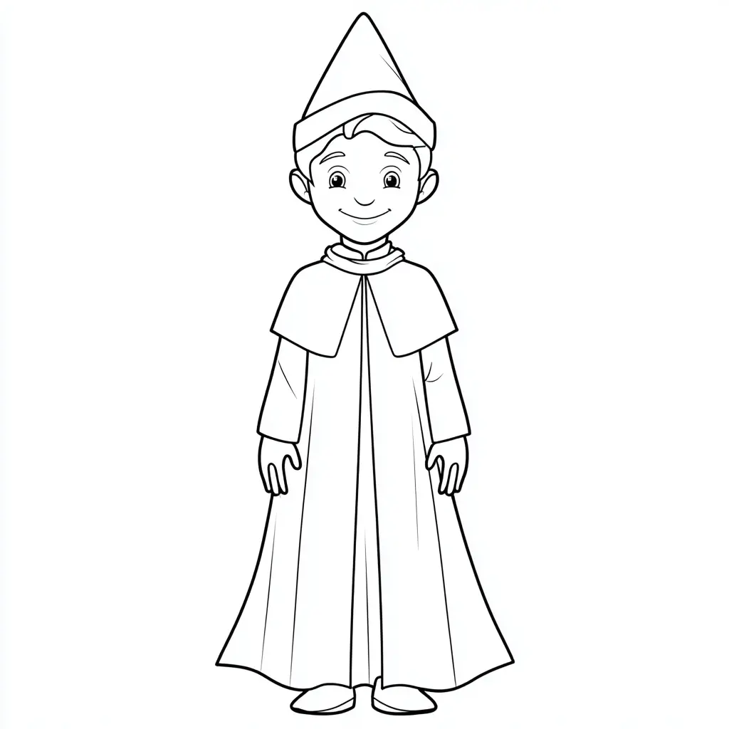 Dibujo de ayudante de mago para colorear Dibujo de ayudante de mago para colorear