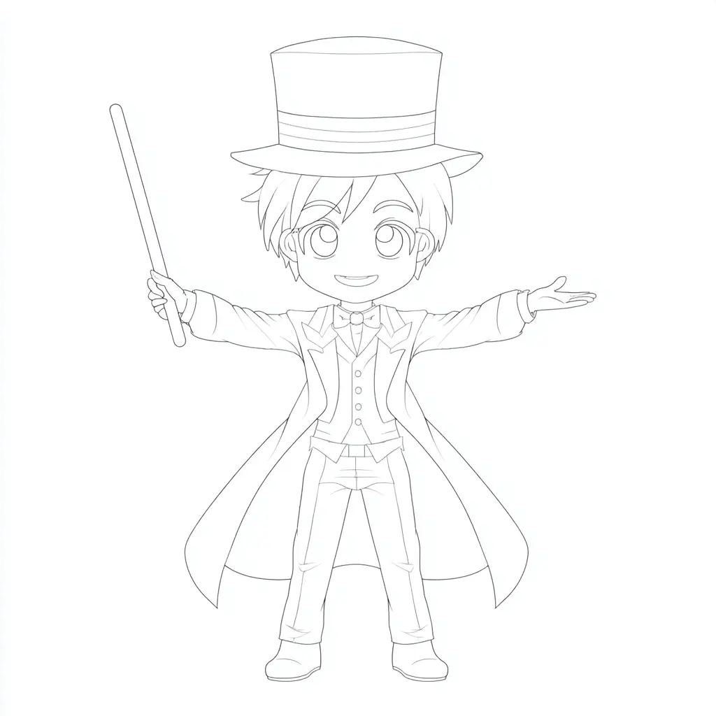 Dibujo de el pequeño ilusionista para colorear Dibujo de el pequeño ilusionista para colorear