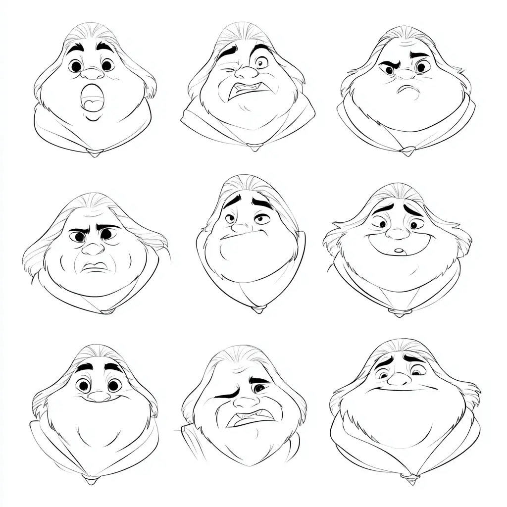 Dibujo de caricaturas de mago para colorear Dibujo de caricaturas de mago para colorear