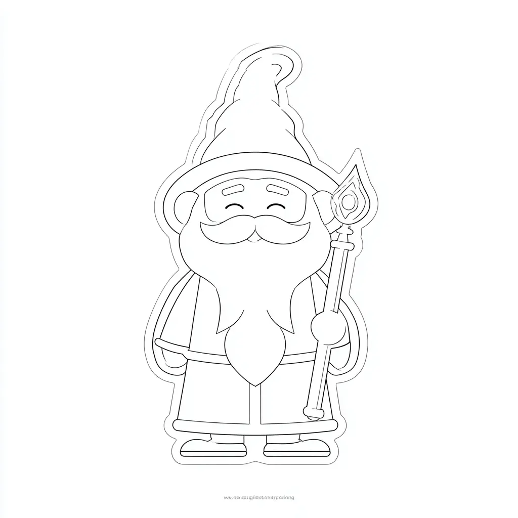 Dibujo de el mago sabio para colorear Dibujo de el mago sabio para colorear
