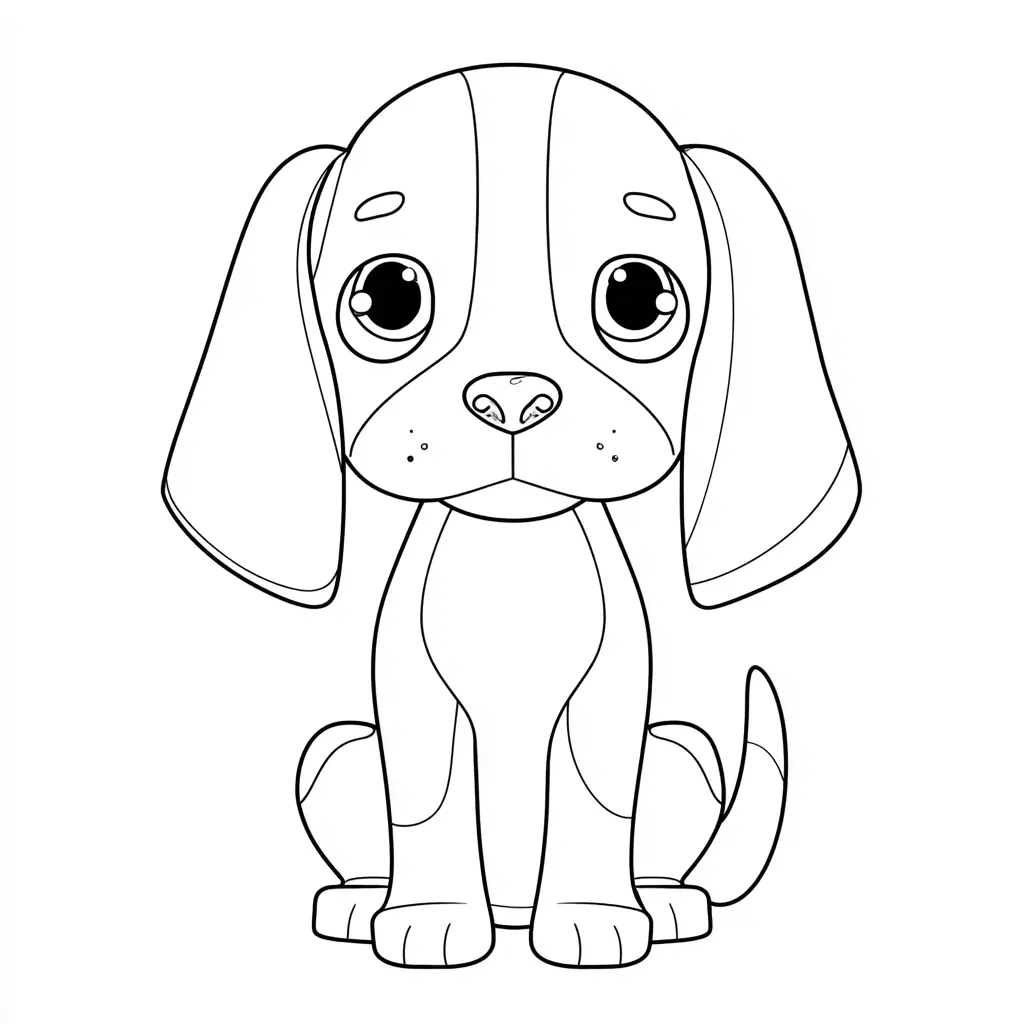 Dibujo de cachorro beagle para colorear Dibujo de cachorro beagle para colorear