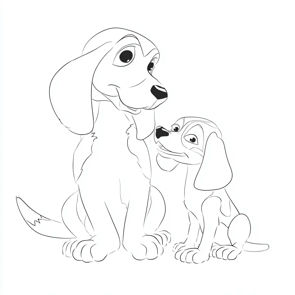 Dibujo de perros beagle para colorear Dibujo de perros beagle para colorear