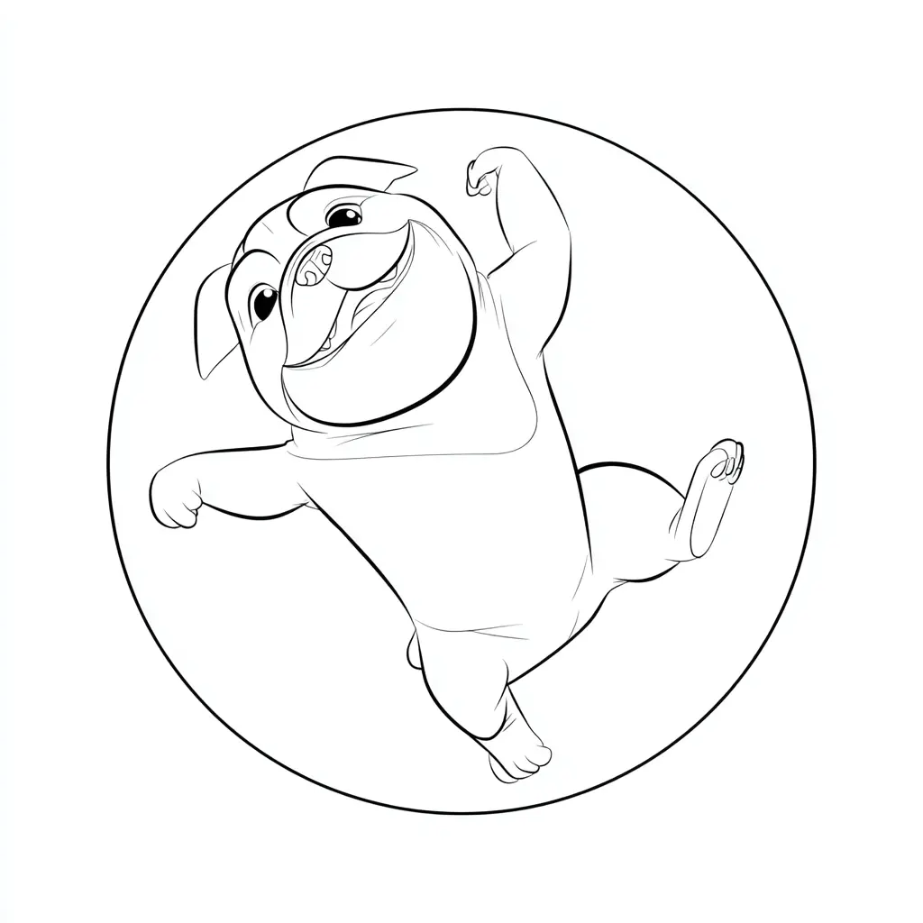 Dibujo de logotipo de bulldog francés para colorear Dibujo de logotipo de bulldog francés para colorear
