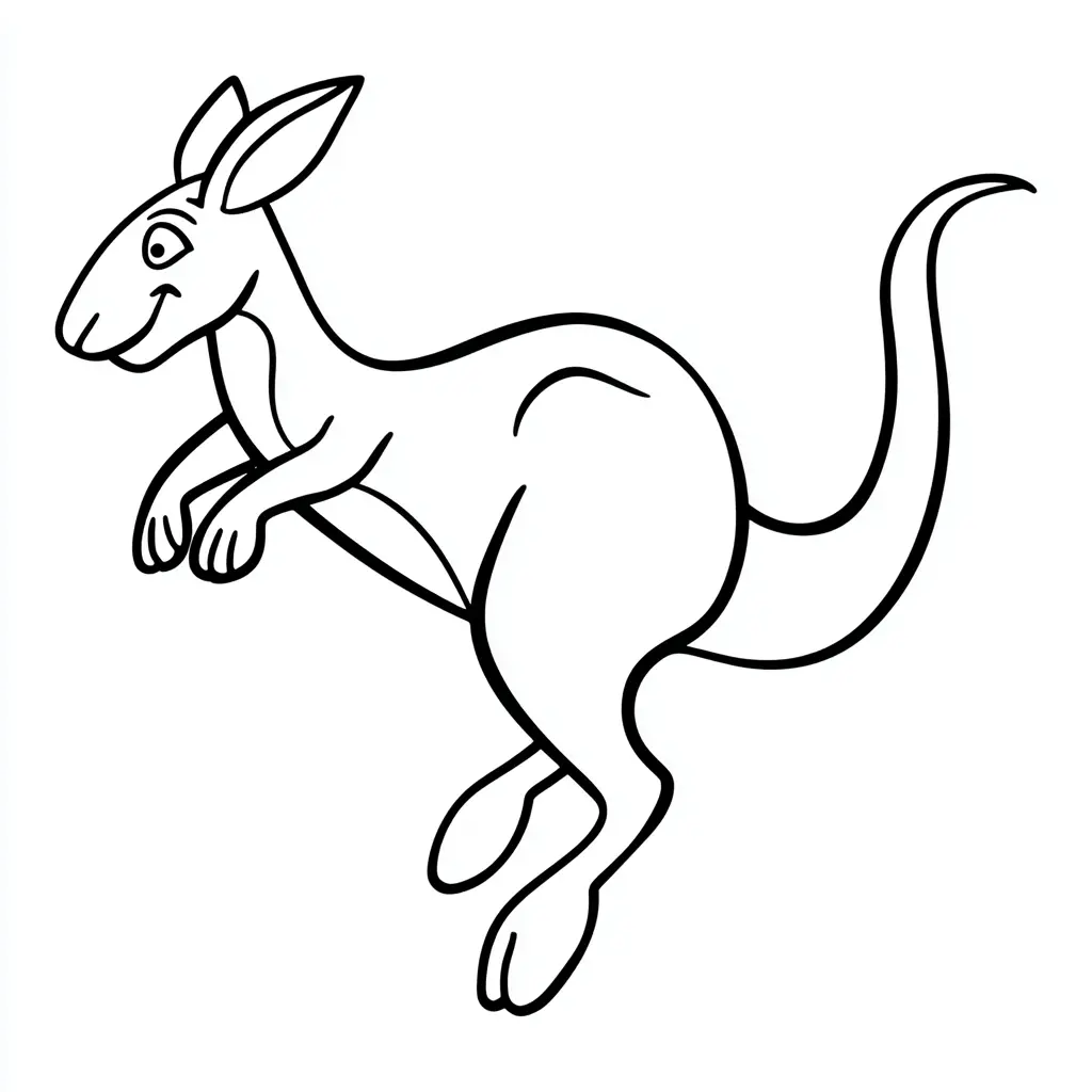 Dibujo de postura de canguro para colorear Dibujo de postura de canguro para colorear