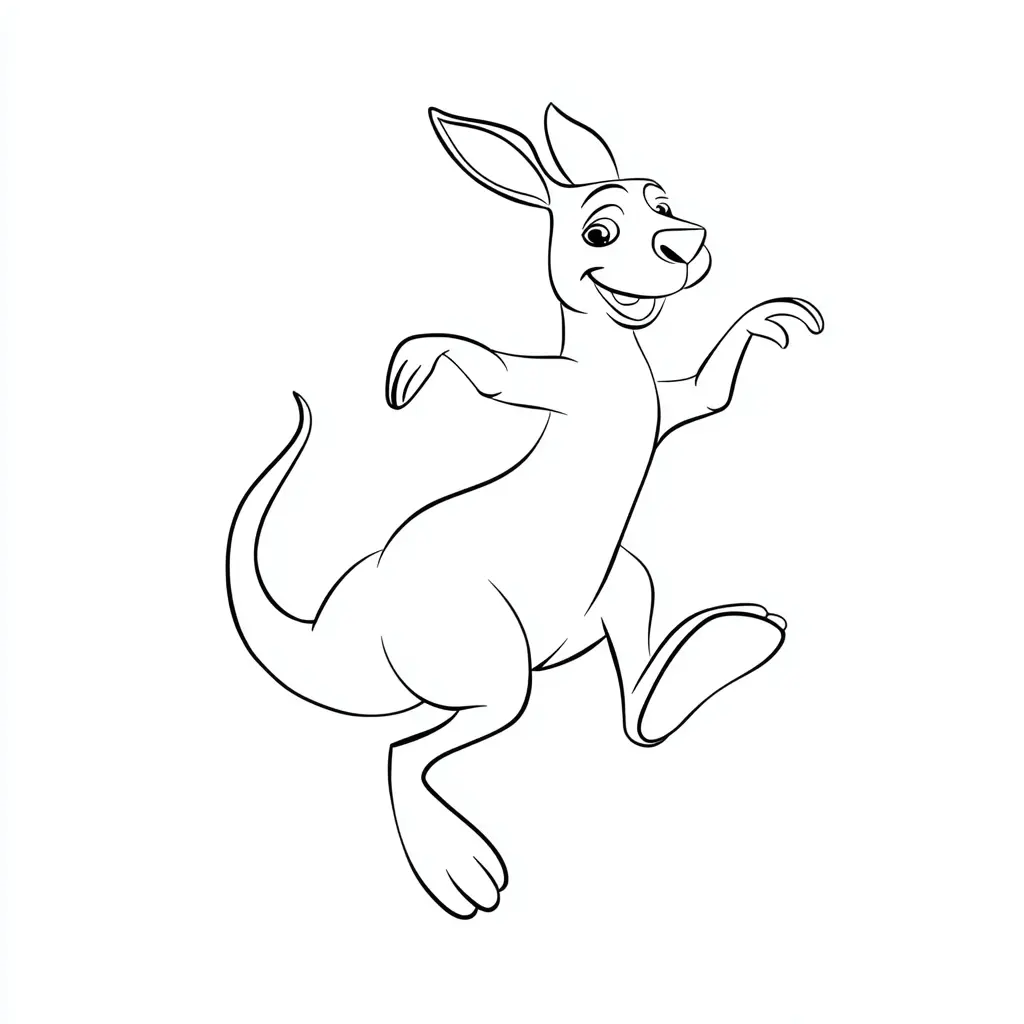 Dibujo de el canguro bailarín para colorear Dibujo de el canguro bailarín para colorear