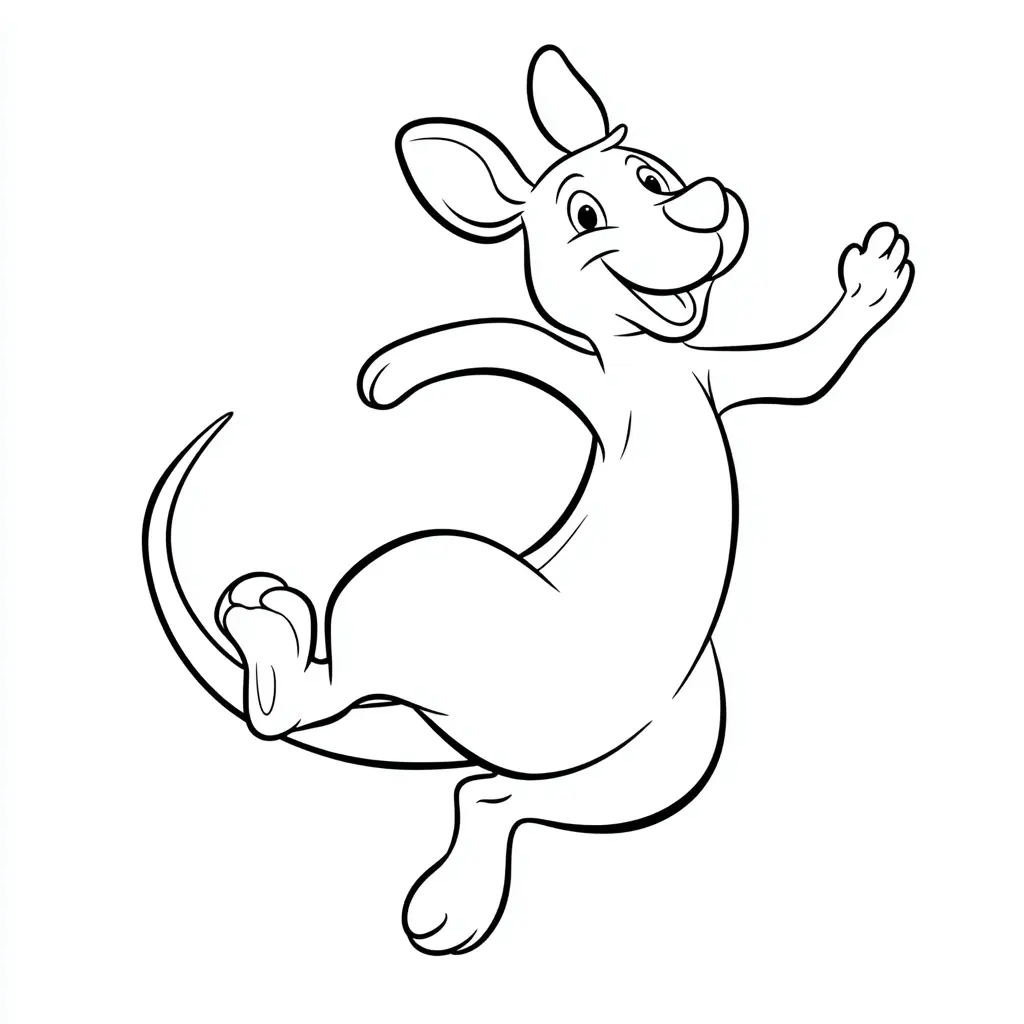 Dibujo de el canguro saltarín para colorear Dibujo de el canguro saltarín para colorear