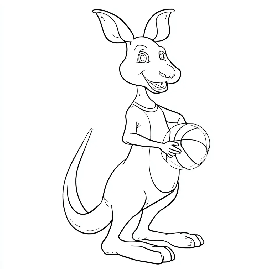 Dibujo de el canguro baloncestista para colorear Dibujo de el canguro baloncestista para colorear