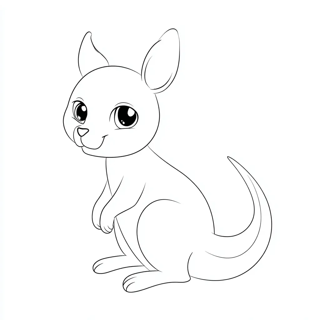 Dibujo de dulce cangurito para colorear Dibujo de dulce cangurito para colorear