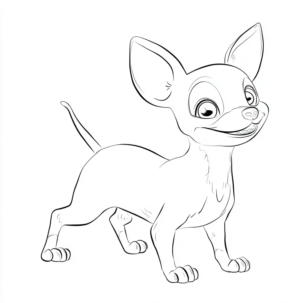 Dibujo de chihuahua cartoon para colorear Dibujo de chihuahua cartoon para colorear