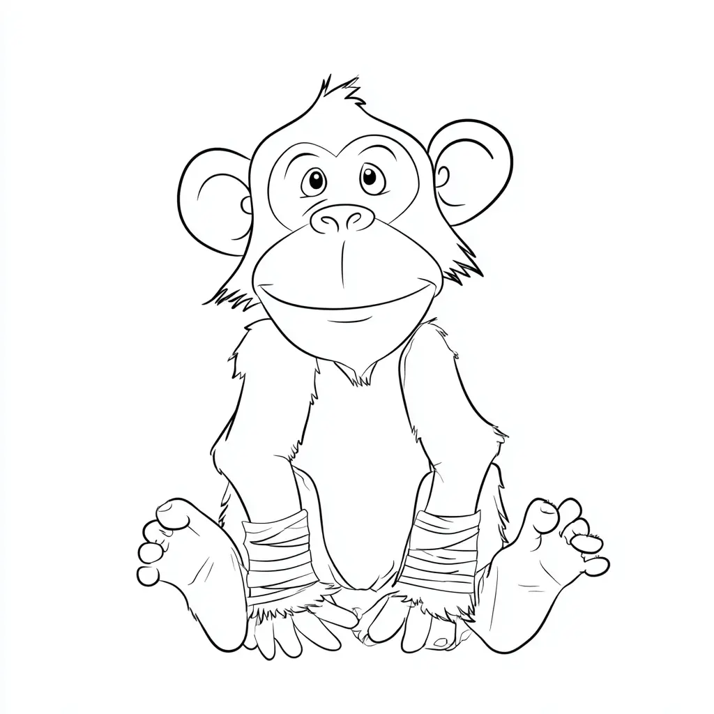 Dibujo de chimpancé de dibujos para colorear Dibujo de chimpancé de dibujos para colorear