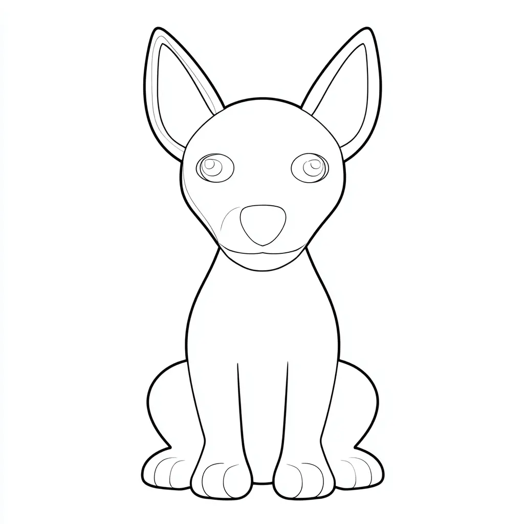 Dibujo de contorno de cachorro dóberman para colorear Dibujo de contorno de cachorro dóberman para colorear