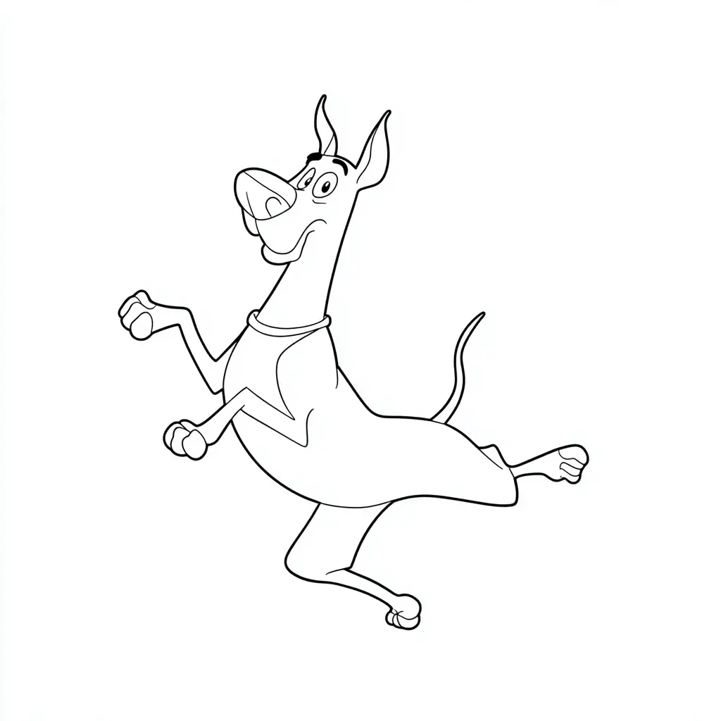 Dibujo de pose de dóberman cartoon para colorear Dibujo de pose de dóberman cartoon para colorear