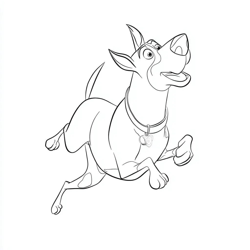 Dibujo de dóberman cartoon corriendo para colorear Dibujo de dóberman cartoon corriendo para colorear