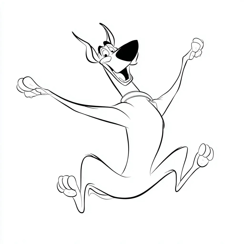 Dibujo de pose cómico de dóberman para colorear Dibujo de pose cómico de dóberman para colorear