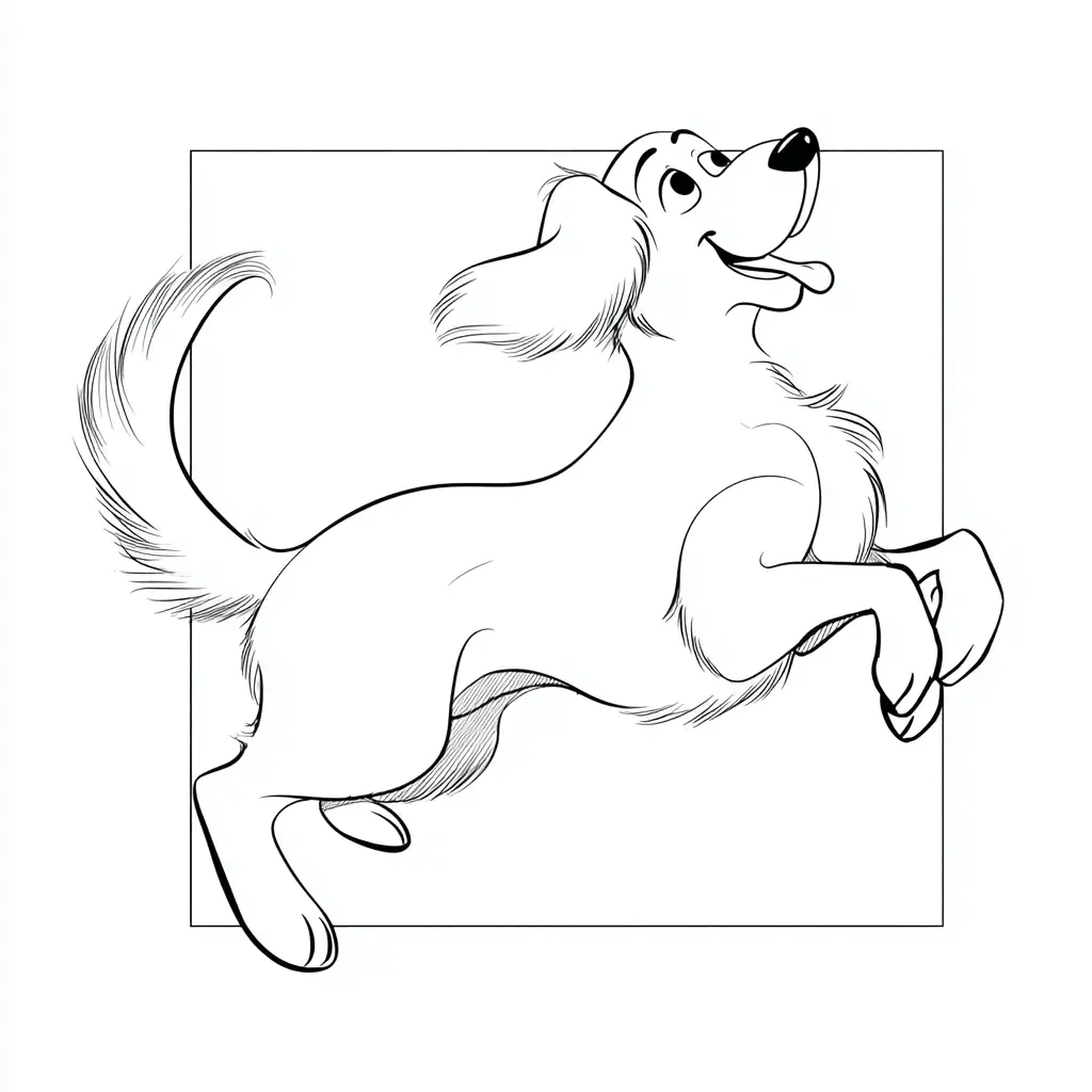 Dibujo de logo de golden retriever para colorear Dibujo de logo de golden retriever para colorear