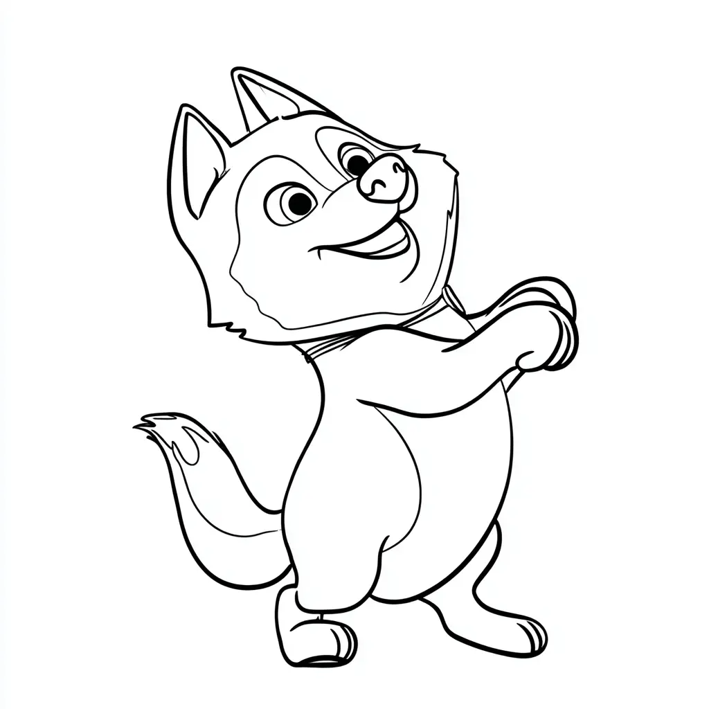 Dibujo de cachorro husky siberiano cómico para colorear Dibujo de cachorro husky siberiano cómico para colorear