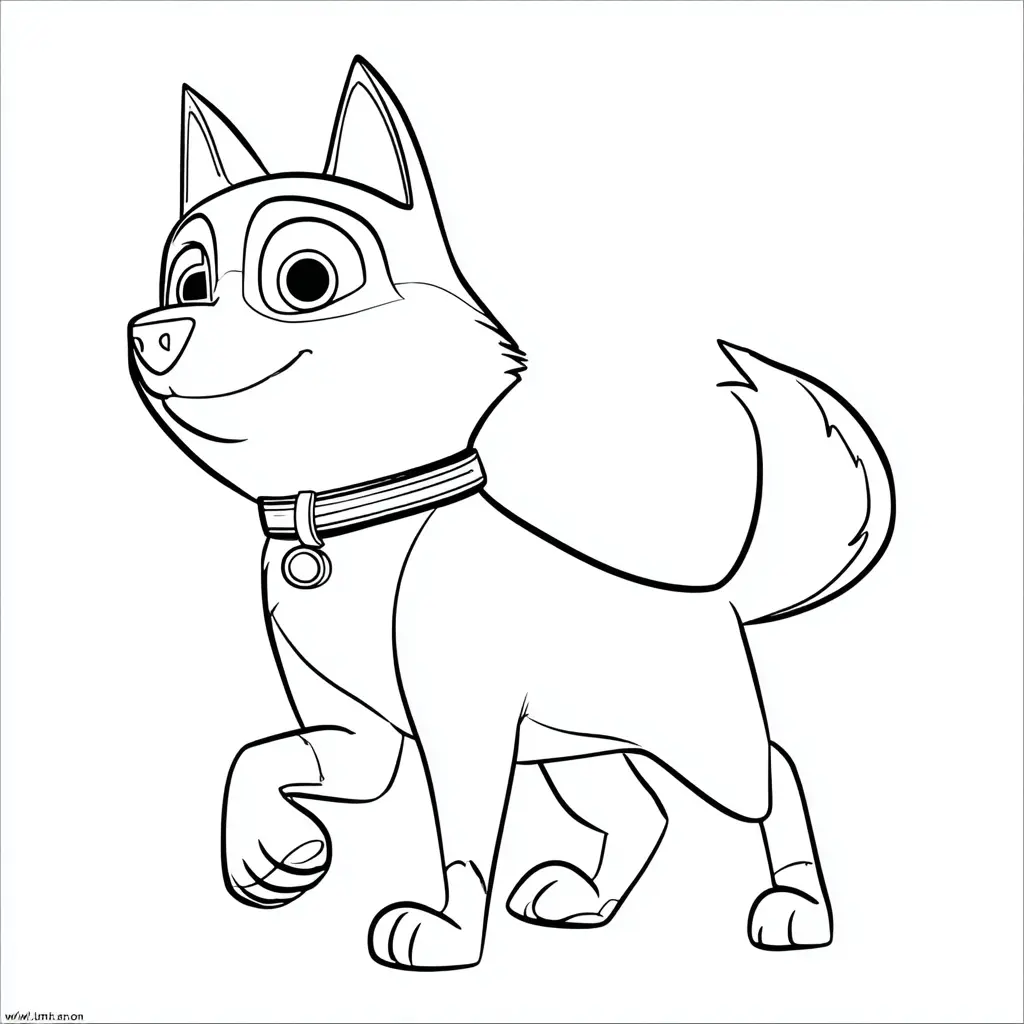 Dibujo de cachorro husky siberiano de perfil para colorear Dibujo de cachorro husky siberiano de perfil para colorear