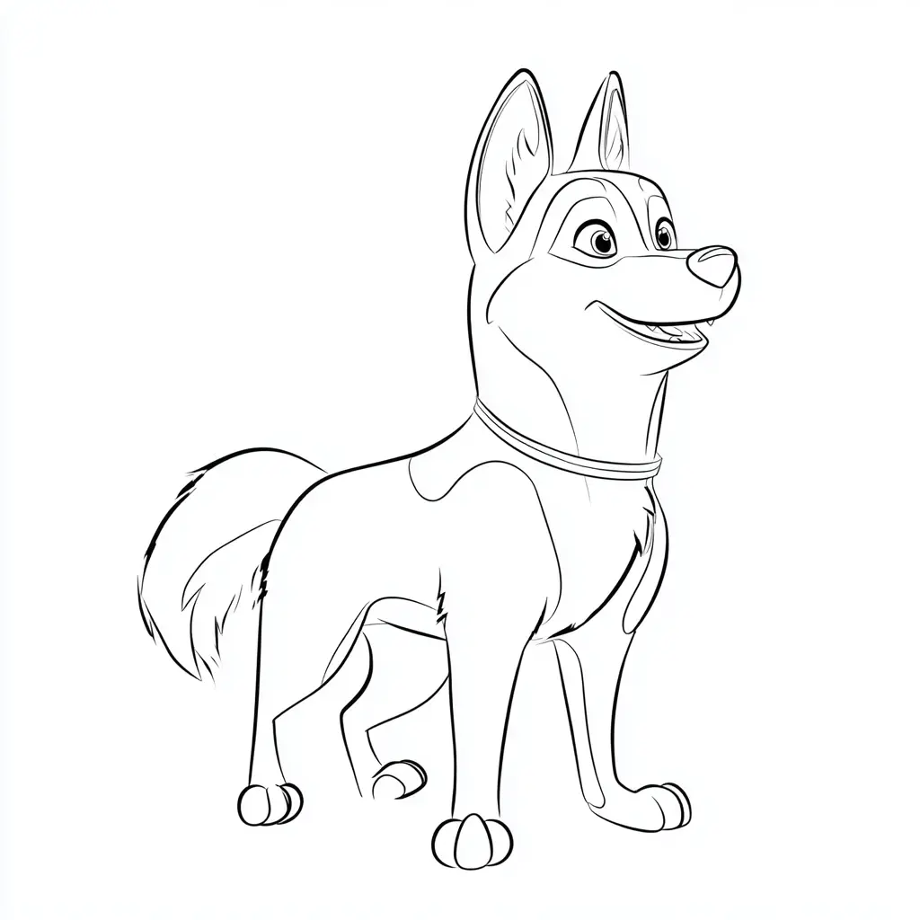 Dibujo de husky siberiano sonriente para colorear Dibujo de husky siberiano sonriente para colorear