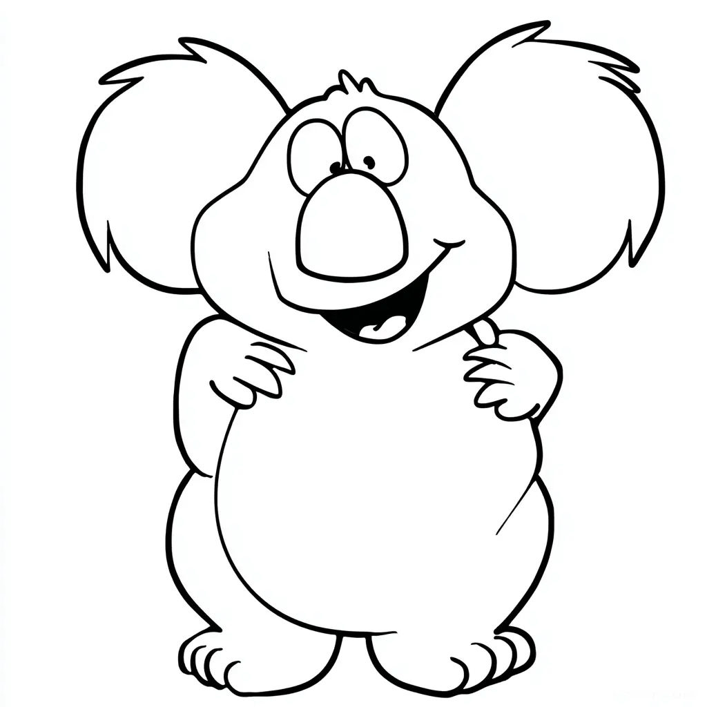 Dibujo de koala sonrisitas para colorear