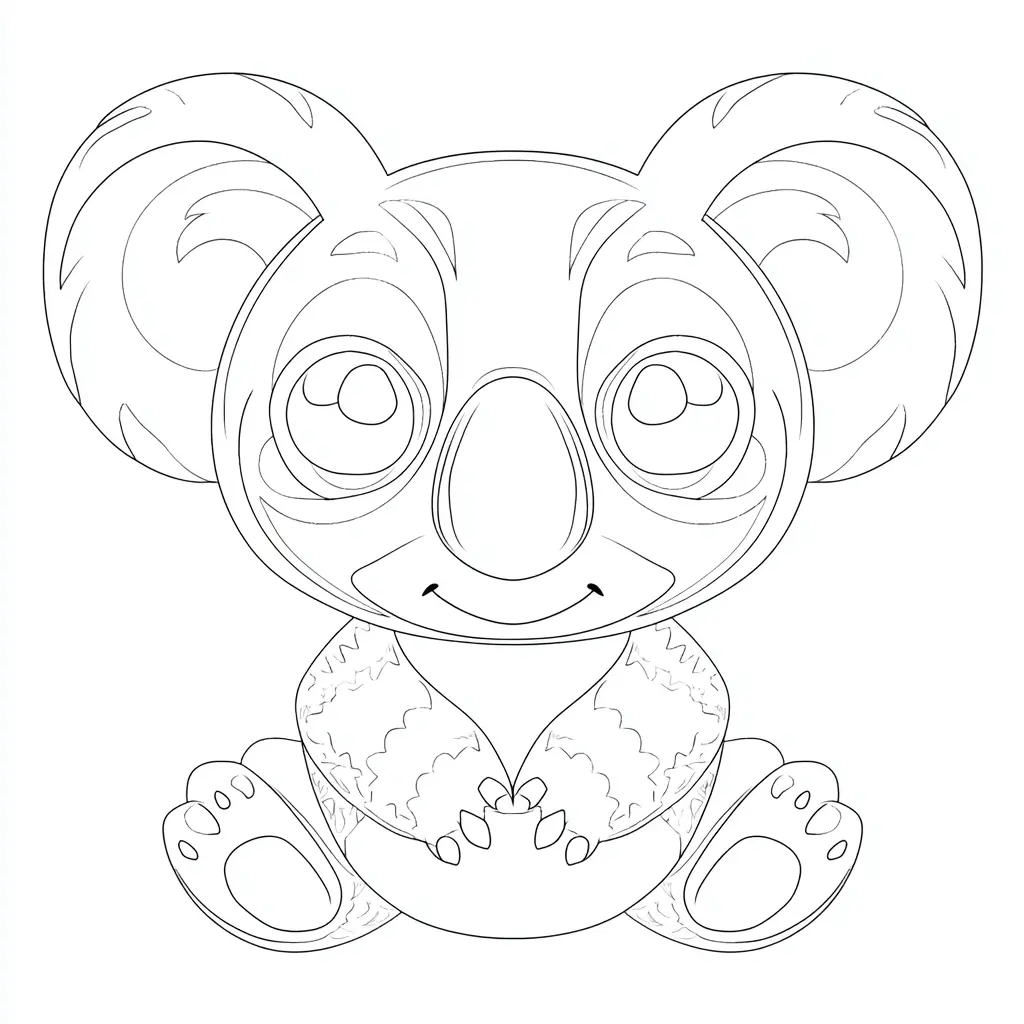 Dibujo de un koala especial para colorear