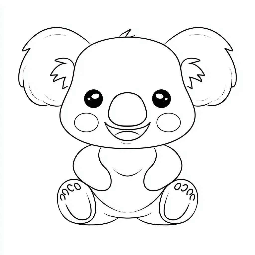 Dibujo de muñeco koala para colorear