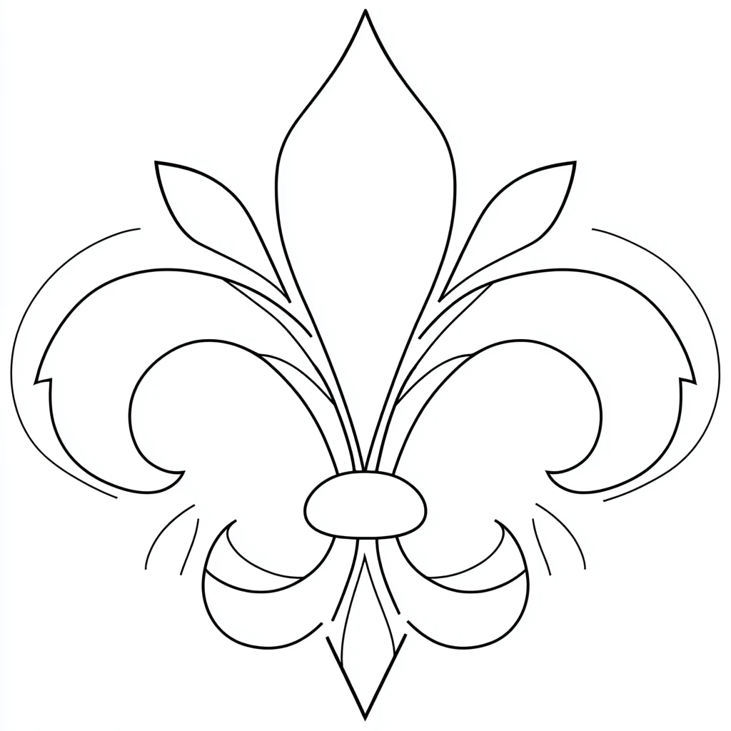 Dibujo de mandala de contorno de flor de lis para colorear Dibujo de mandala de contorno de flor de lis para colorear
