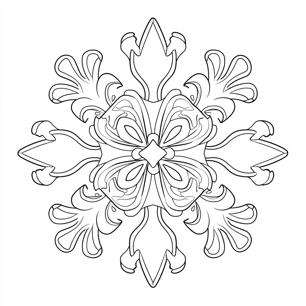 Dibujo de mandala de flor de lis artístico para colorear Dibujo de mandala de flor de lis artístico para colorear